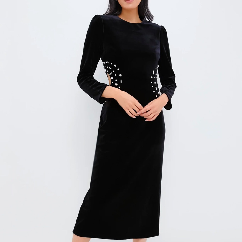 TUCKERNUCK JULES VELVET MIDI DRESS